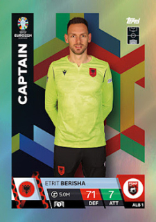 Etrit Berisha Albania Topps Match Attax EURO 2024 Captain #ALB1